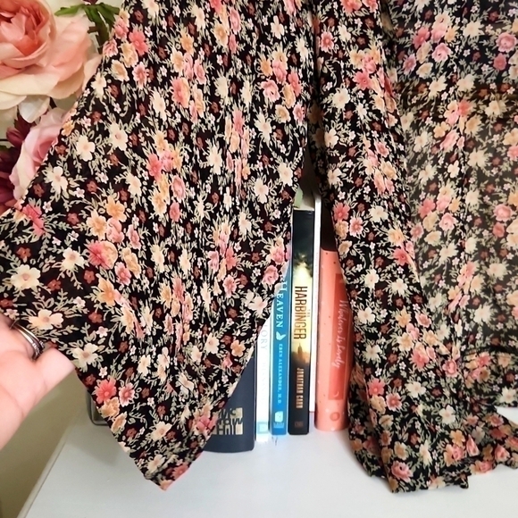 New Free People Floral Kimono Boho Peasant lagenlook Bohemian Fall Anthropology - Picture 2 of 6